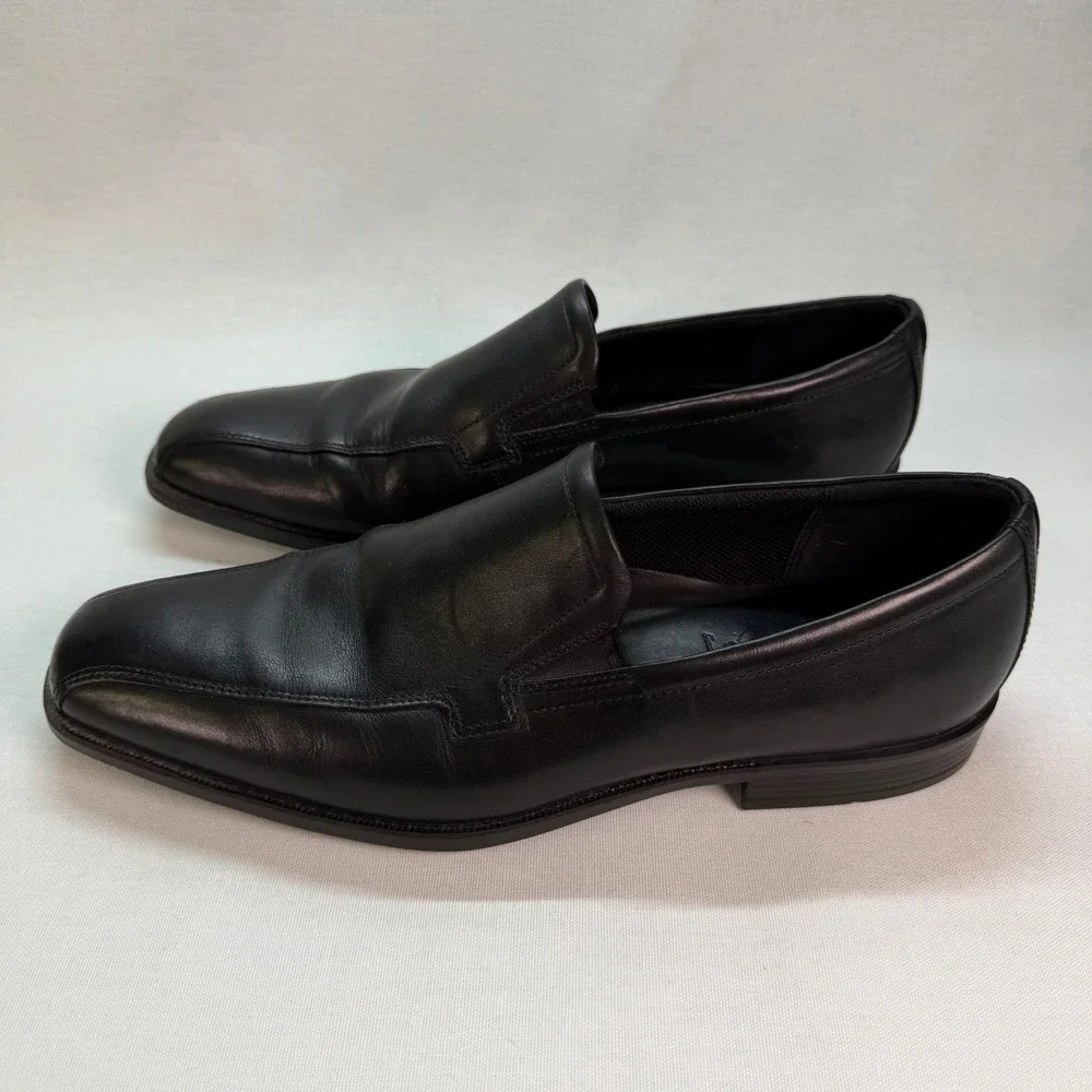ECCO Edinburgh Bike Toe Slip-on Loafer Mens Dress Shoes Black 46 EU 12 US